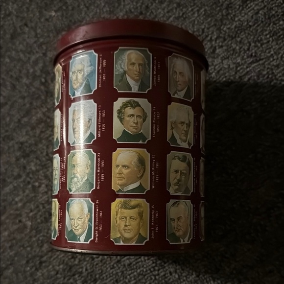 Vintage Presidential Collectible Tin - Red 1989 Valleybrook - Picture 6 of 8